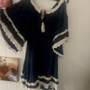 RAGA Blue Dress with White Accents